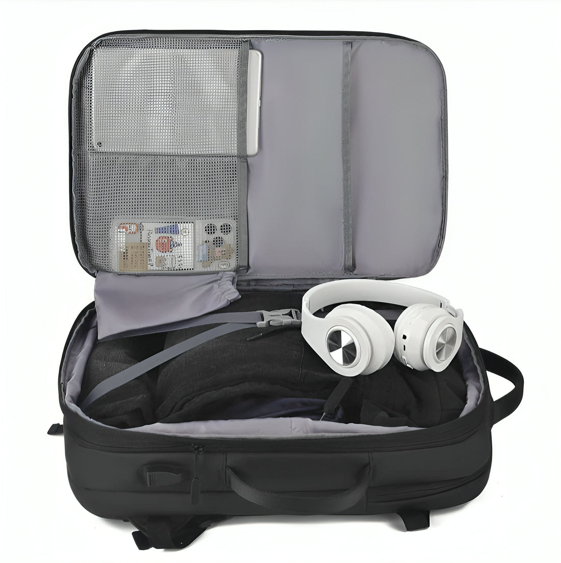 Expandable Travel Backpack with USB Port